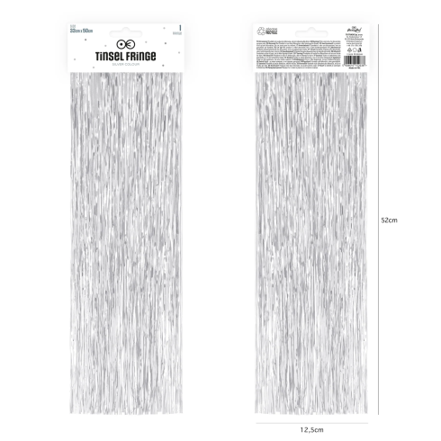 Păr de înger pentru bradul de Crăciun – argintiu, 33×50 cm