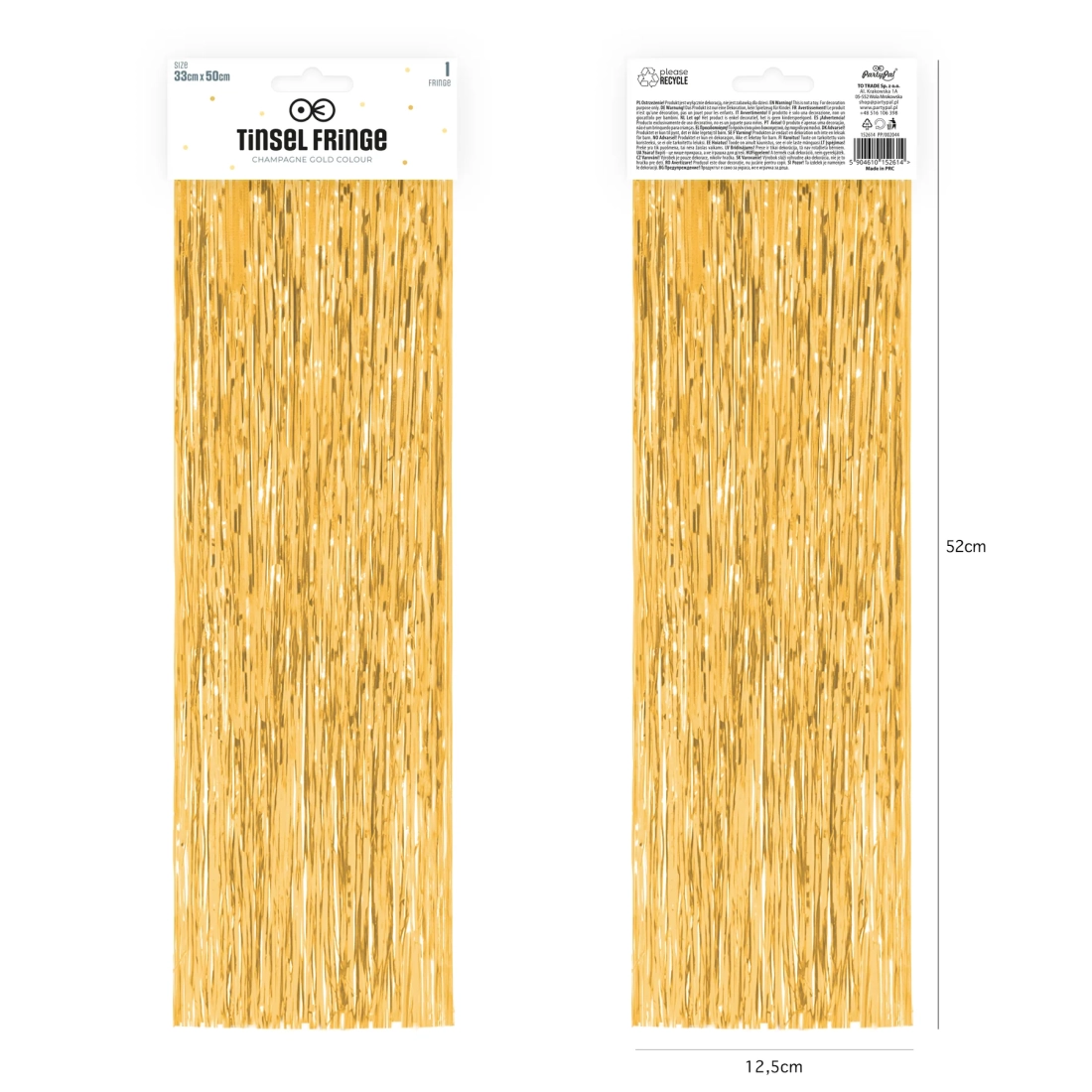 Păr de înger pentru brad de Crăciun - auriu 33x50 cm