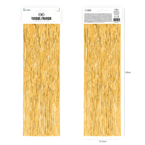 Angelski lasje za božično drevesce – zlatí 33 × 50 cm