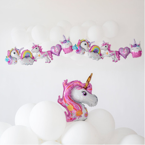 Egyszarvú léggömb girland 206 cm Egyszarvú léggömb girland 206 cm