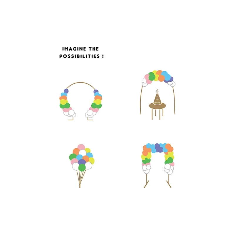 Rainbow léggömb girland 200 cm