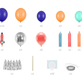 Balonasta girlanda Vesolje, 154 x 130 cm