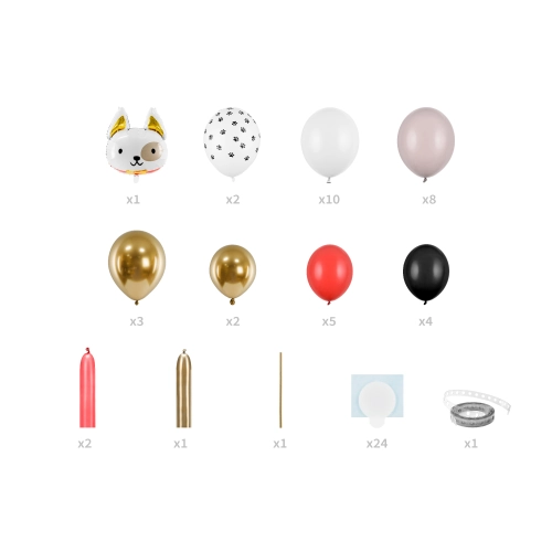 Buchet de baloane Cățeluș, mix, 83x155 cm