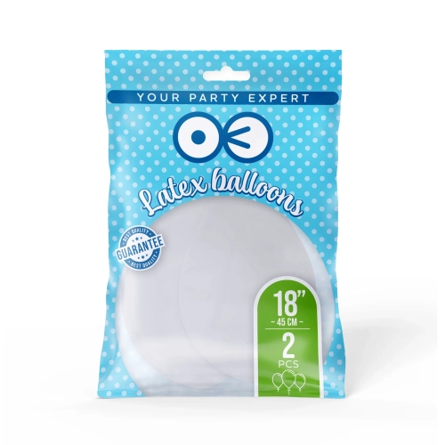 Fehér lufik 45 cm – 2 db