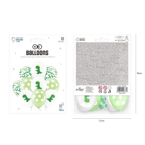 Baloni Dinozaver 30 cm, 10 kos