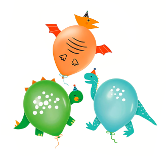 Dinoszaurusz lufik 30 cm – 3 db