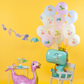 Barvni baloni Dinozaver 30 cm, 6 kos