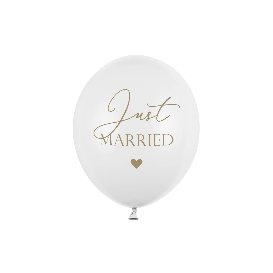 Baloane Just Married 30 cm, 50 bucăți - alb**e**