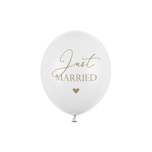 Just Married lufik, 30 cm, 50 db – fehér Just Married lufik, 30 cm, 50 db – fehér