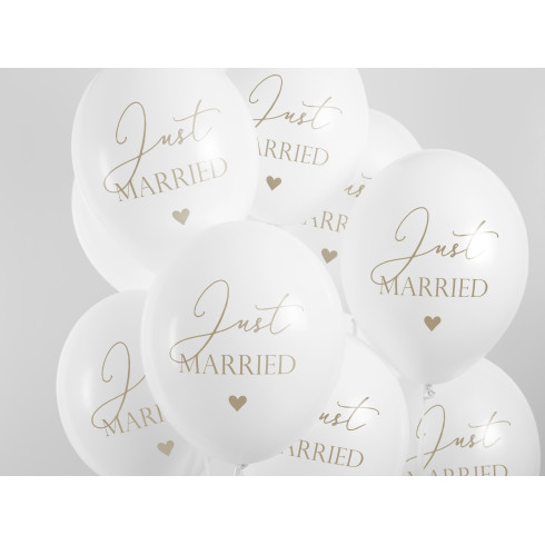 Just Married lufik, 30 cm, 50 db – fehér Just Married lufik, 30 cm, 50 db – fehér