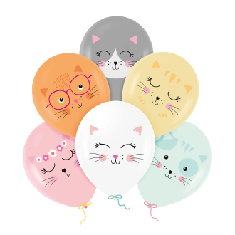 Baloni Mačke 30 cm – set 6 kosov