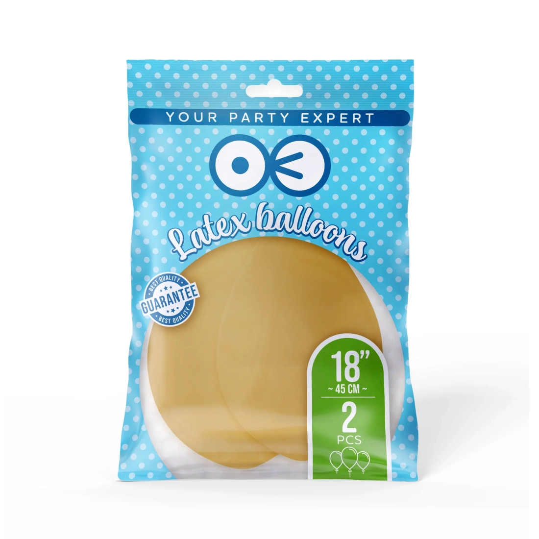 Pasztell mézszínű léggömbök 45 cm – 2 db