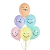 Baloane cu fețe de emoji 30 cm – mix de culori, 6 buc.