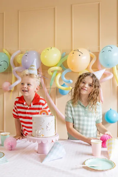 Baloni s smeškoti 30 cm – mešanica barv, 6 kosov