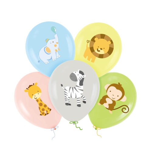 Baloane cu animăluțe 30 cm, 5 buc.