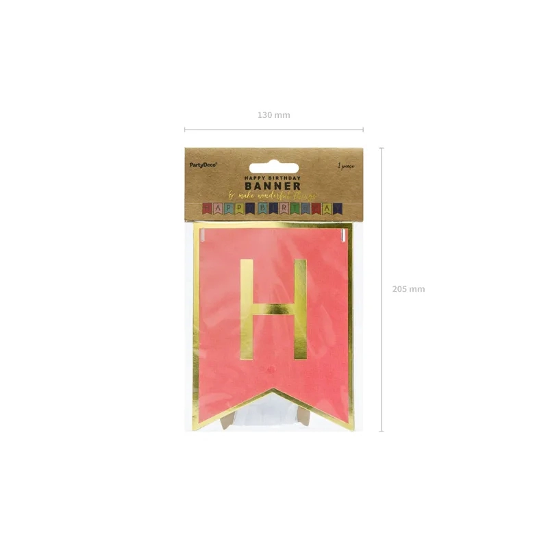 Rojstnodnevni transparent/girlanda Happy Birthday, 150 cm