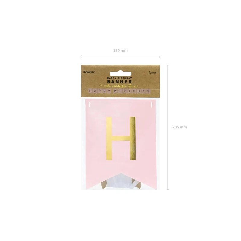 Rojstnodnevni transparent/girlanda Happy Birthday, 150 cm