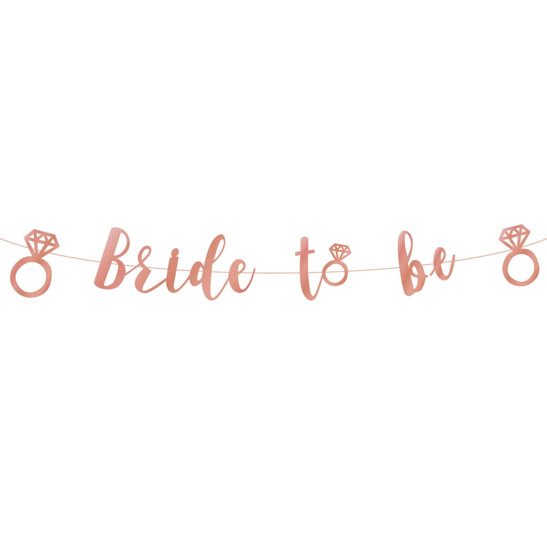Banner „Bride to Be” pentru petrecerea burlăcițelor, rose gold – 150 cm
