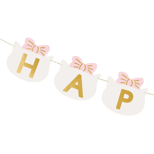 Banner – felirat Happy Birthday macskák, 2,8 m Banner – felirat Happy Birthday macskák, 2,8 m