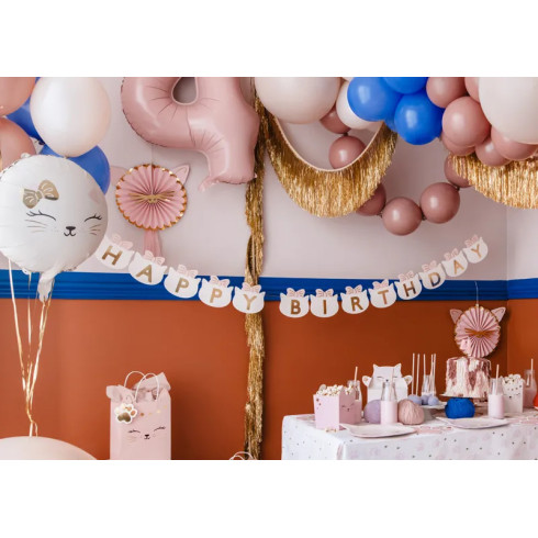 Banner – felirat Happy Birthday macskák, 2,8 m Banner – felirat Happy Birthday macskák, 2,8 m