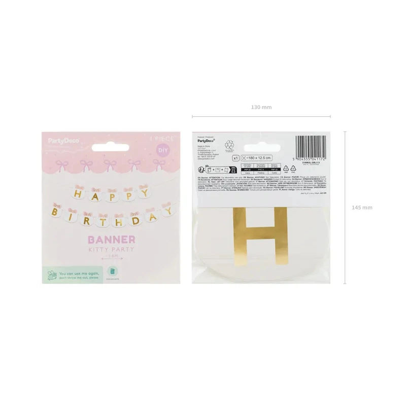 Banner – inscripția Happy Birthday Cats, 2,8 m