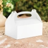 Fehér sütemény- és tortadoboz, esküvői köszönődobozok, 10 db-os csomag