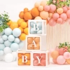 Cutii albe pentru baloane BABY 30x30 cm – set de 4 cuburi decorative