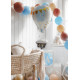 Fehér BABY ballon dobozok 30x30 cm – 4 darabos dekor kocka készlet