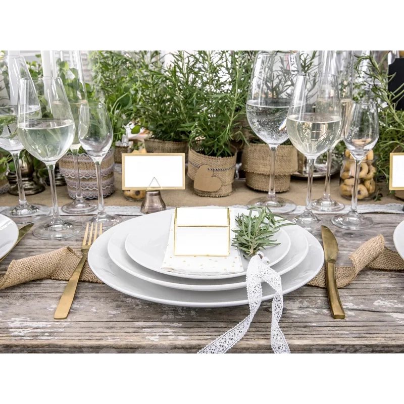 Cutii cadou albe cu margine aurie 6x3,5x5,5 cm – 10 buc.