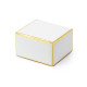 Fehér ajándékdobozok arany szegéllyel 6×3,5×5,5 cm – 10 db Fehér ajándékdobozok arany szegéllyel 6×3,5×5,5 cm – 10 db
