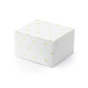 Fehér ajándékdobozok arany szívecskékkel 6x3,5x5,5 cm – 10 db