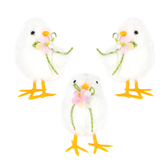 Bela piščalka s cvetlicami 1 kos