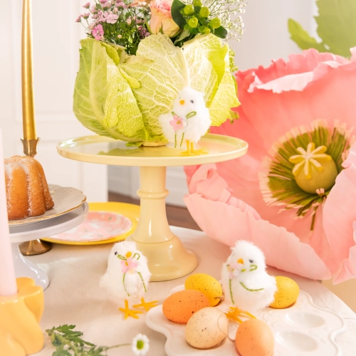 Puișor alb cu floricele, 1 bucată