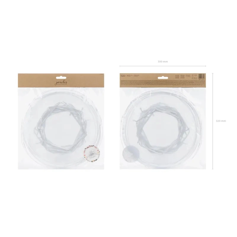 Săculeți din organza albi pentru cadouri 25 cm – 10 buc., ambalaj pentru nuntă