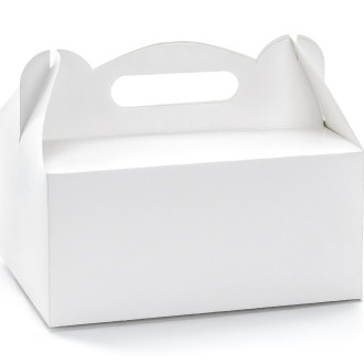 Bele papirnate škatle za poročno torto 19x14x9 cm – 10 kosov