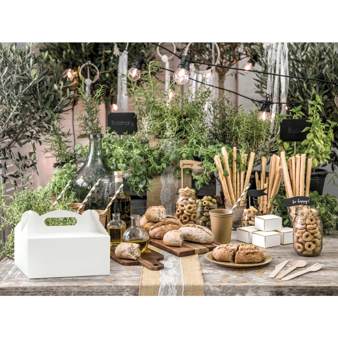 Fehér papírdobozok esküvői tortához 19x14x9 cm – 10 db