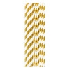 Paie din hârtie albe cu dungi aurii – 10 buc.