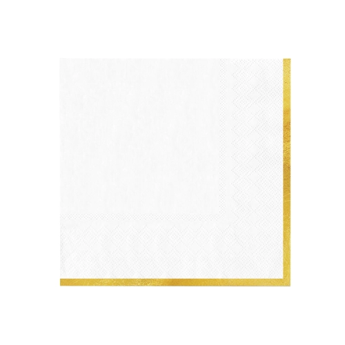 Fehér szalvéták Classic Gold – 10 db