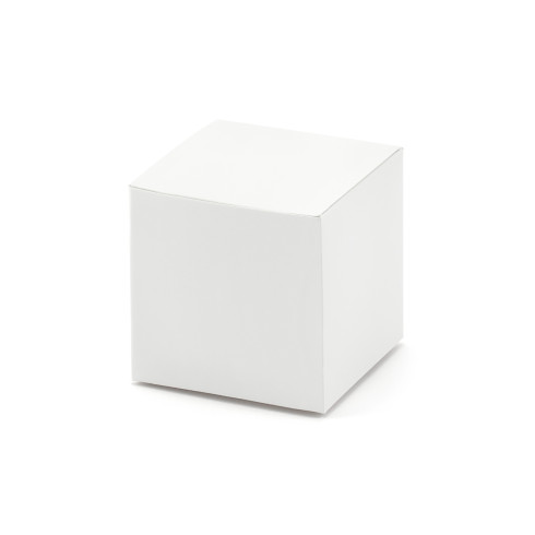 Biele štvorcové papierové krabičky 5x5x5 cm – sada 10 ks na darčeky