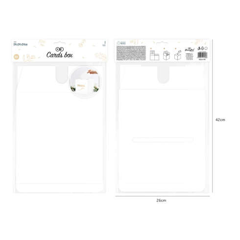 Belo-zlata škatla za kuverte THANK YOU