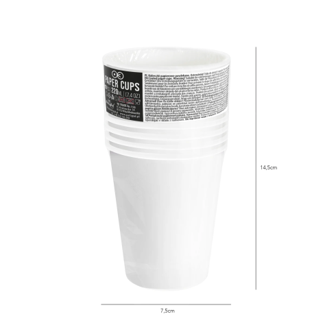 Fehér papírpohár 220 ml – 10 db Fehér papírpohár 220 ml – 10 db