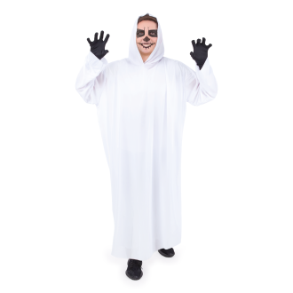 Beli plašč s kapuco Duh 80 cm