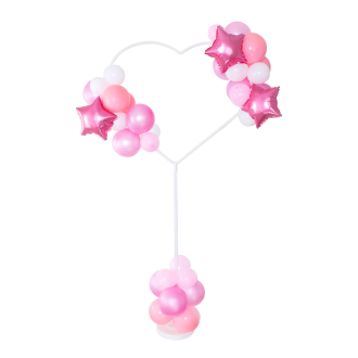Bel stojalo za balone v obliki srca 150 cm