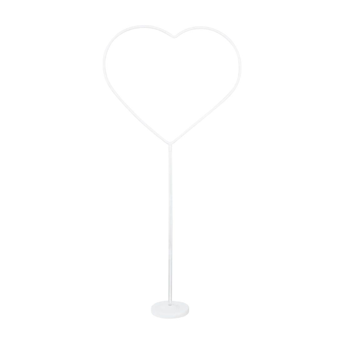 Fehér szívalakú lufitartó állvány, 150 cm