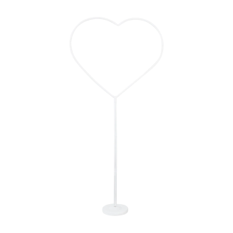 Bel stojalo za balone v obliki srca 150 cm