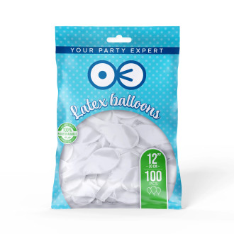 Biorazgradljivi baloni – beli 30 cm – 100 kosov EKO