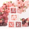 Cutii pentru baloane LOVE 30 cm – decor pentru nuntă și petreceri, set 4 buc.