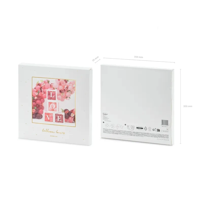 Cutii pentru baloane LOVE 30 cm – decor pentru nuntă și petreceri, set 4 buc.