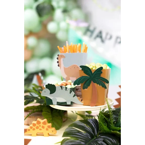 Cutii pentru gustări Dinozauri, set mixt, 6 buc.