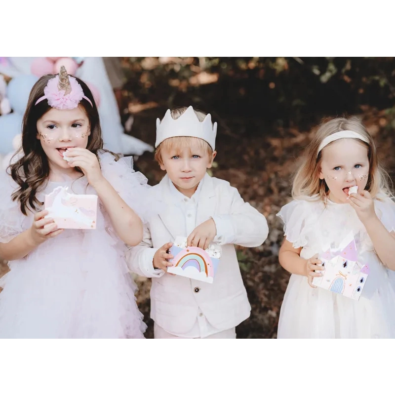 Unikornis, kastély és szivárvány snackdobozok, vegyes, 6 db